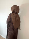 Braunes Kleid mit Drapierung