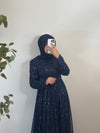 A-Linie PAILLETTENKLEID MIT ABNEHMBAREM UMHANG