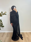GLAMARÖSES ABENDKLEID MIT DRAPIERUNG & PAILLETTEN