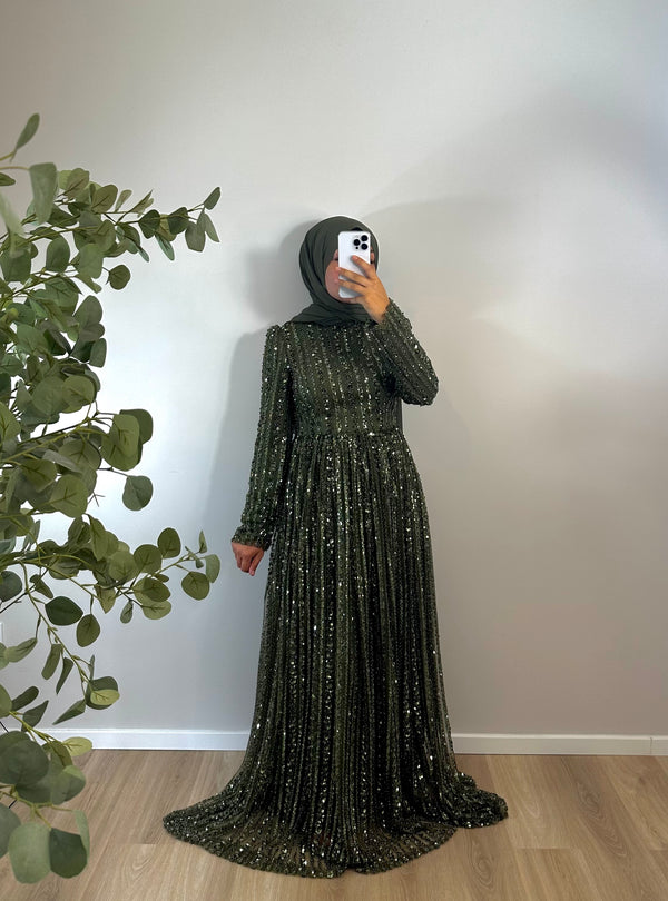 A-Linie PAILLETTENKLEID MIT ABNEHMBAREM UMHANG