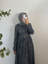 A-Linie PAILLETTENKLEID MIT ABNEHMBAREM UMHANG
