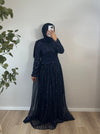 A-Linie PAILLETTENKLEID MIT ABNEHMBAREM UMHANG