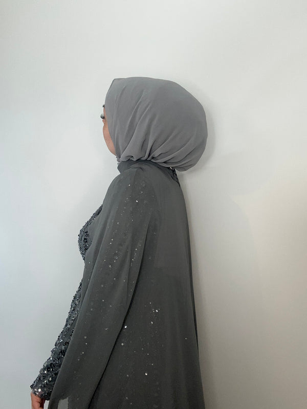 A-Linie PAILLETTENKLEID MIT ABNEHMBAREM UMHANG