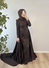 ELEGANTES ABENDKLEID MIT KORSAGE & SPITZE